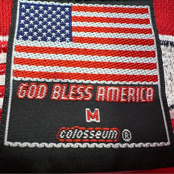 Colosseum Patriotic USA God Bless America Baseball Jersey M - Picture 7 of 13